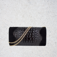 Luciana Nubuck Leather Clutch