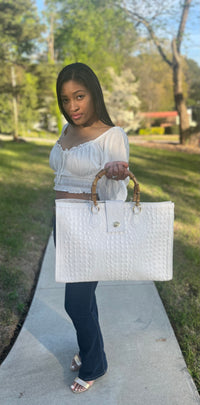 Luna XL Tote- Pure White