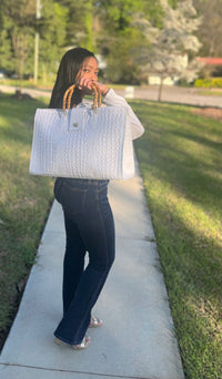Luna XL Tote- Pure White