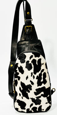 Francesca Cowhide Unisex Sling Backpack