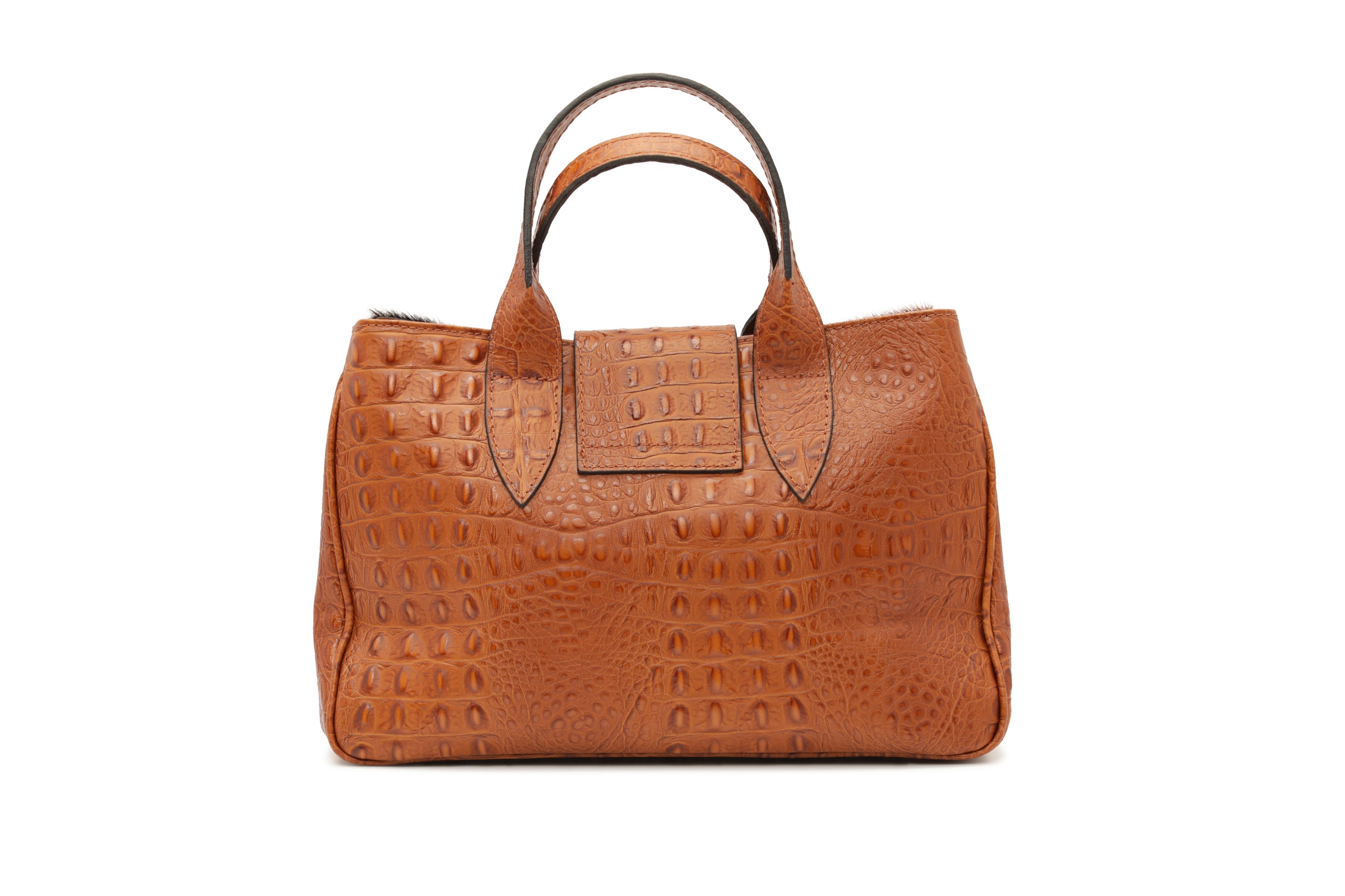 The Margie Medium Satchel  with Tri Color Cowhide