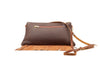 The Norma Gold Chocolate Fringe Cross Body
