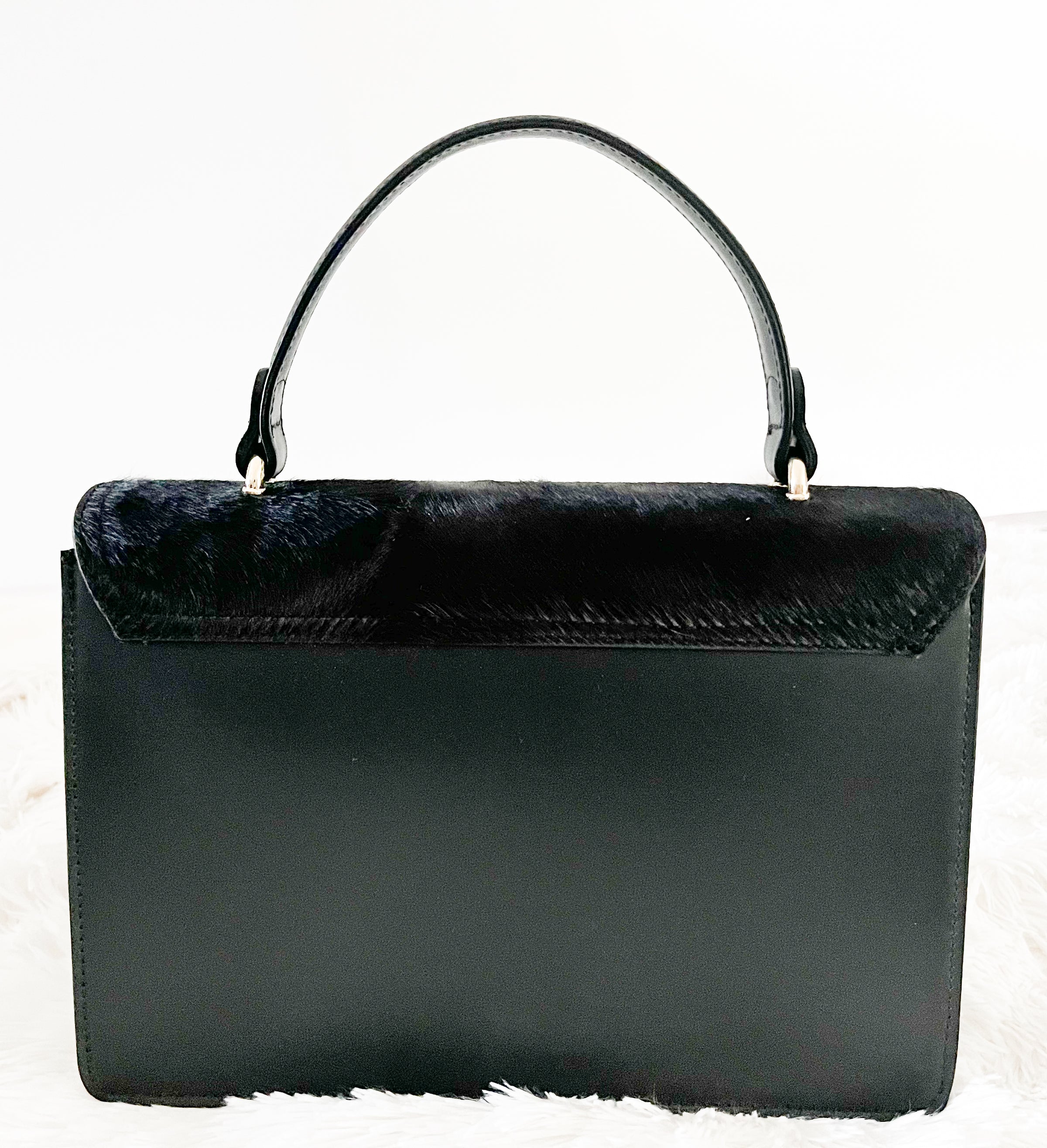 Fiorella Cowhide Handbag- Midnight