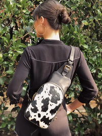 Francesca Cowhide Unisex Sling Backpack