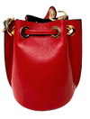 Tiffany Cowhide Bucket Handbag & Crossbody-Riveting Red